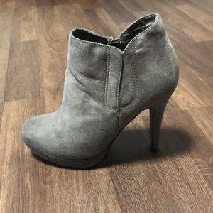 Size 6.5 Grey Heeled Booties